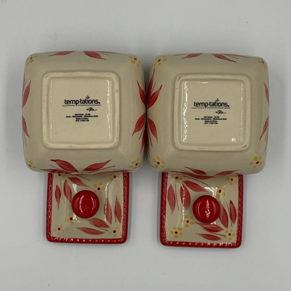 Temp-tations Old World Curved Ramekins with Lids Set of 2